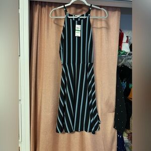 Bar lll Striped Black and Blue Dress